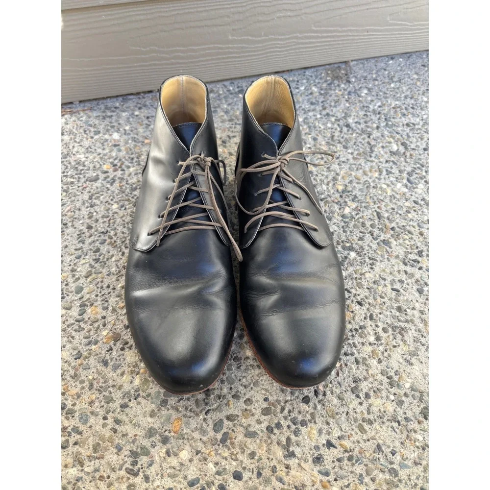 Nisolo Mens Everyday Black Leather Lace Up Ankle Boots Chukka Shoes Size 11.5